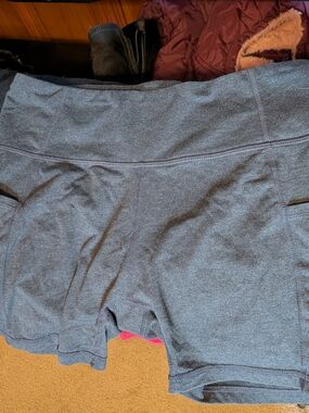 2 Heathered Charcoal Bike  Athletic Shorts